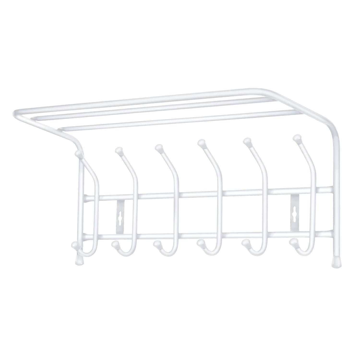 ВЕШАЛКА НАСТЕННАЯ С ПОЛКОЙ (АРТ. ВП6) (матовый белый)