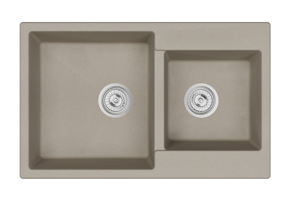EMAR ГРАНИТ EMQ-2800.Q МОЙКА ВРЕЗНАЯ ДВЕ ЧАШИ 800*500 (берилл)