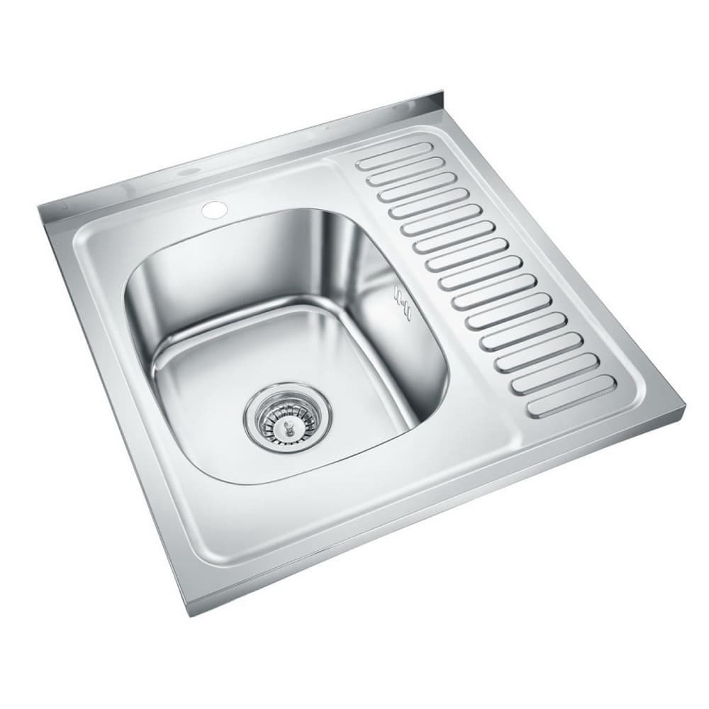 EMAR, мойка накладная 600*600мм (арт. T6060LQ) (чаша выпуска, система слива)