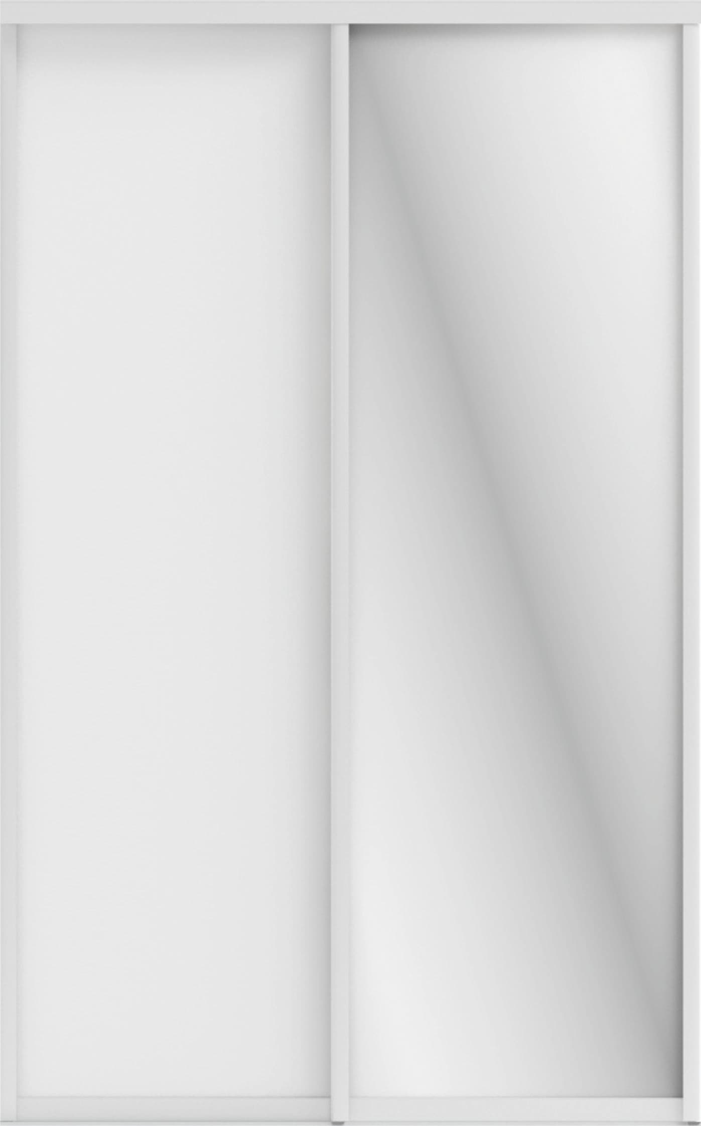 ОРИОН (ЗЕРКАЛО/ЛДСП) (белый шагрень/профиль С хром)