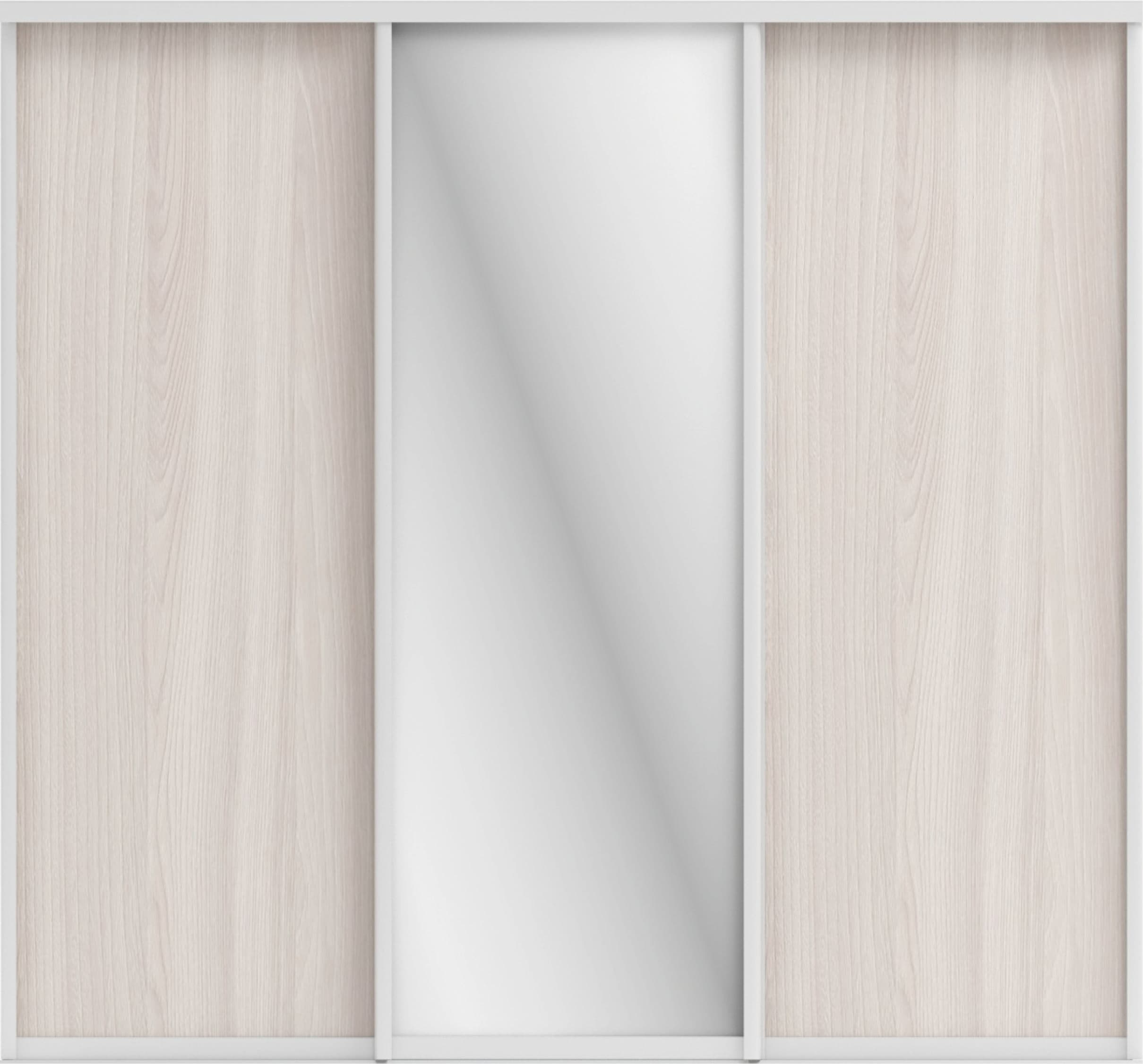 ОРИОН (ЗЕРКАЛО/ЛДСП) (ясень светлый/профиль С хром)