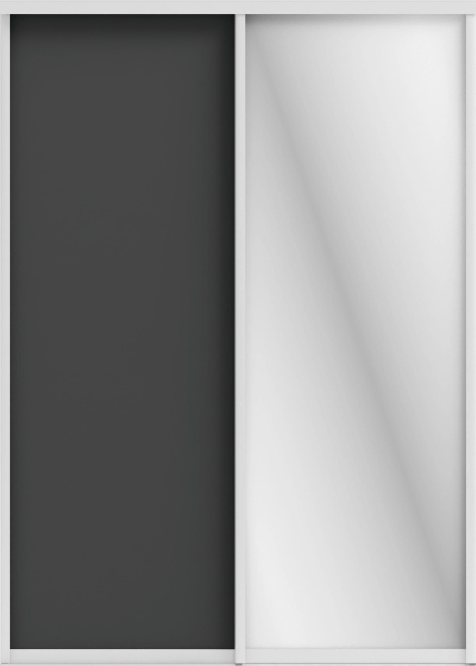 ОРИОН (ЗЕРКАЛО/ЛДСП) (графит/профиль С хром)