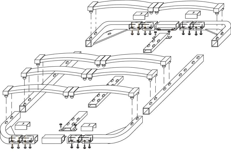 РЕШЕТКА 1200*2000ММ РАЗБОРНАЯ (АРТ. КО-15) + 5 НОЖЕК, норма - фото 3