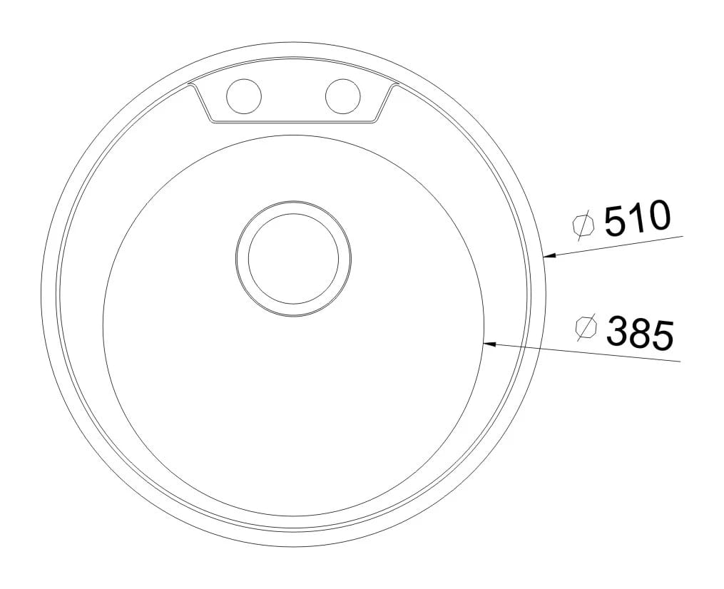 OL-R510, мойка врезная D 510, норма - фото 2