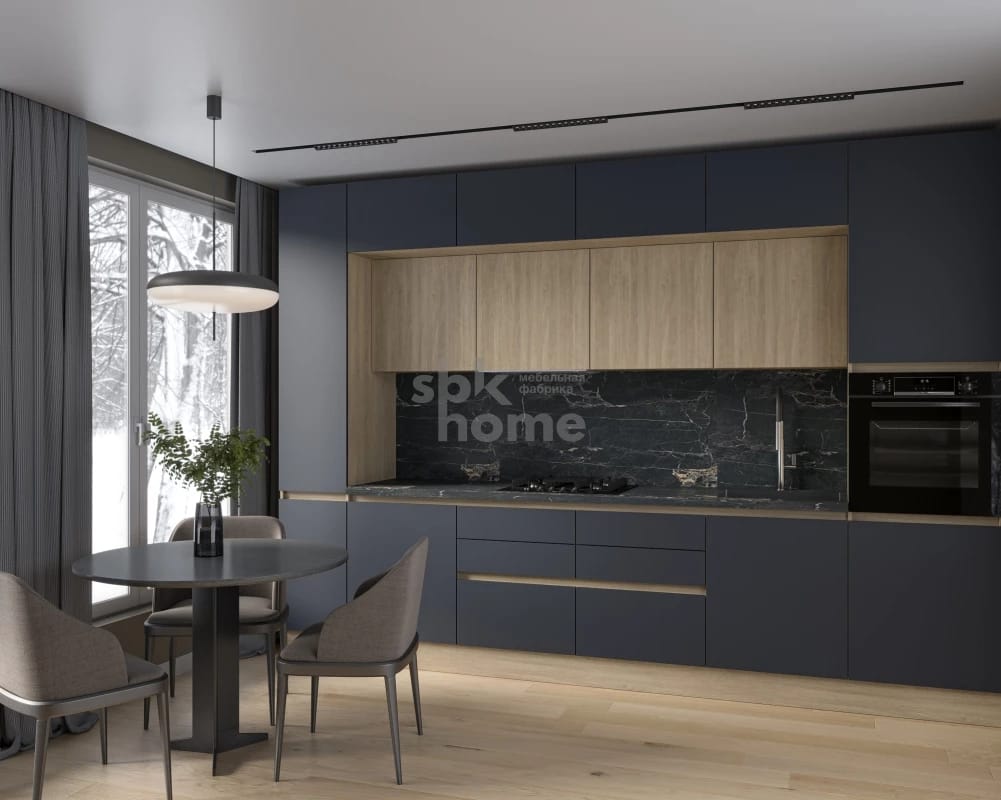 ЖЕНЕВА (ДУБ ПАЛЕРМО/СИНИЙ МАТОВЫЙ), норма - фото 1