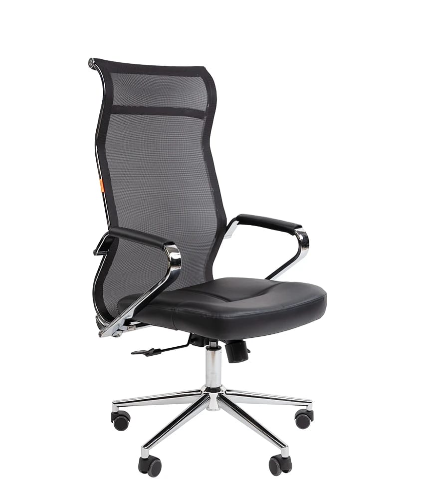 CHAIRMAN 702 (экокожа/сетка черная) - фото 1