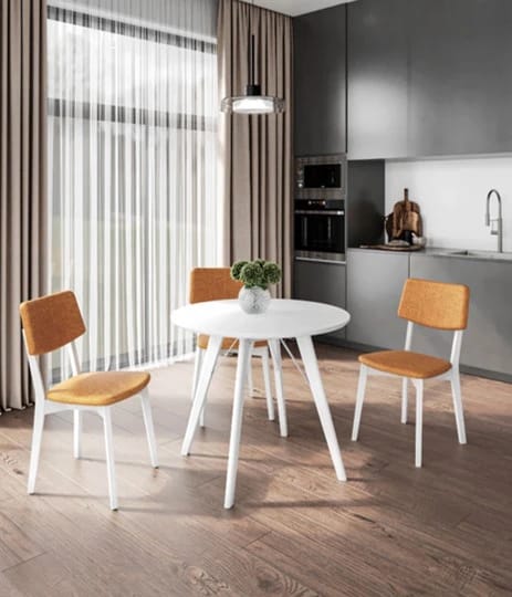 АМАДЕО-3/КОЛУМБИЯ (белый матовый / металл белый / белый матовый) - фото 2