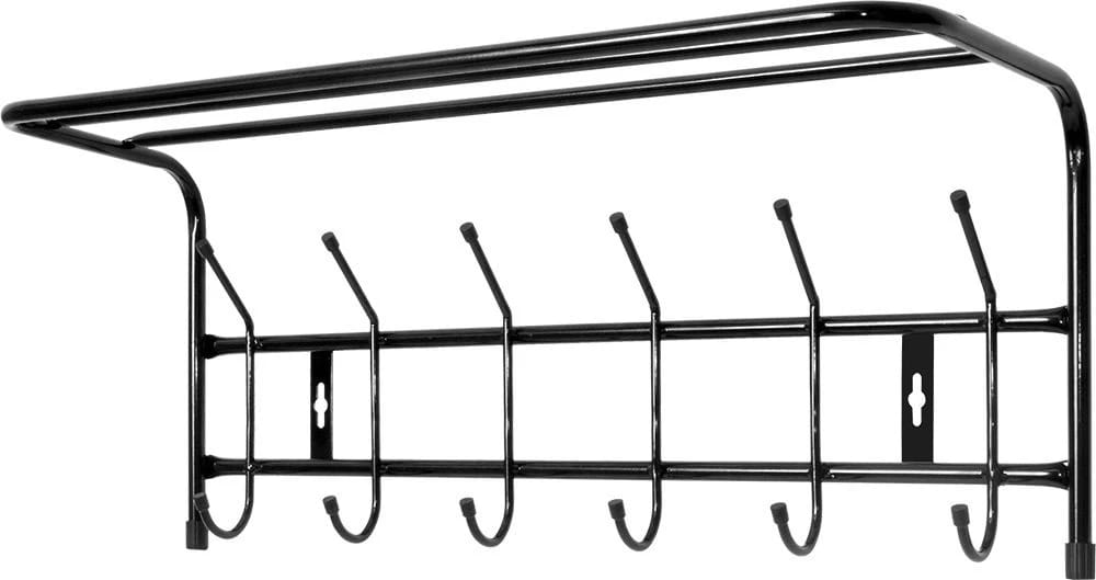 ВЕШАЛКА НАСТЕННАЯ С ПОЛКОЙ (АРТ. ВП6) (матовый белый) - фото 2