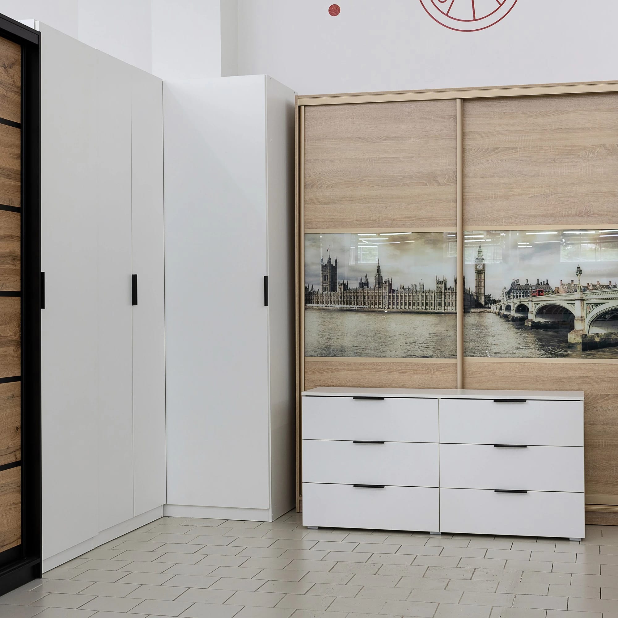 ОСЛО (OSLO) -1400 (белый (легкий шелк)/ ручка СА-6, цвет - черный) - фото 3