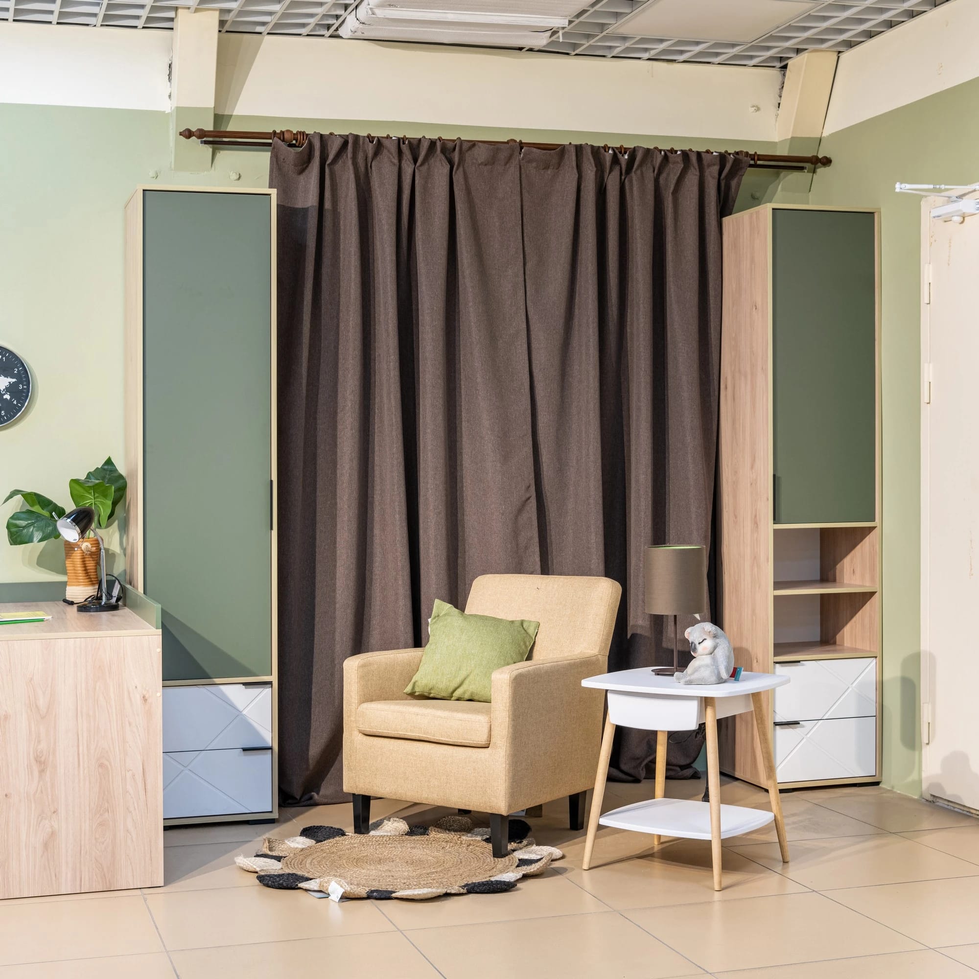 ЛЕО (Гикори джексон/Белый матовый/Дымчатый зеленый) - фото 3