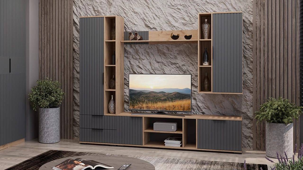 ХИЛТОН (Дуб крафт золотой/Графит матовый) - фото 5