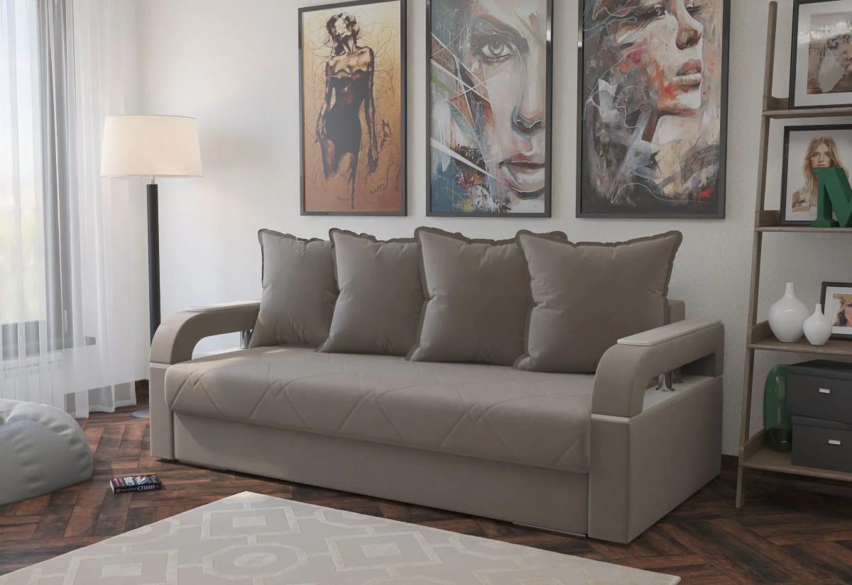 МОНИКА (Ультра бейдж (Ultra beige)  / Ультра бейдж (Ultra beige)  / ЛДСП (Москва) дуб седой) - фото 4