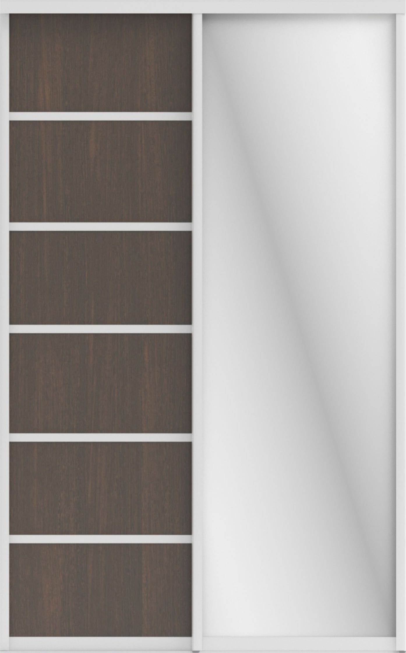 СТИВ (ЗЕРКАЛО/ЛДСП) (венге темный/хром) - фото 1