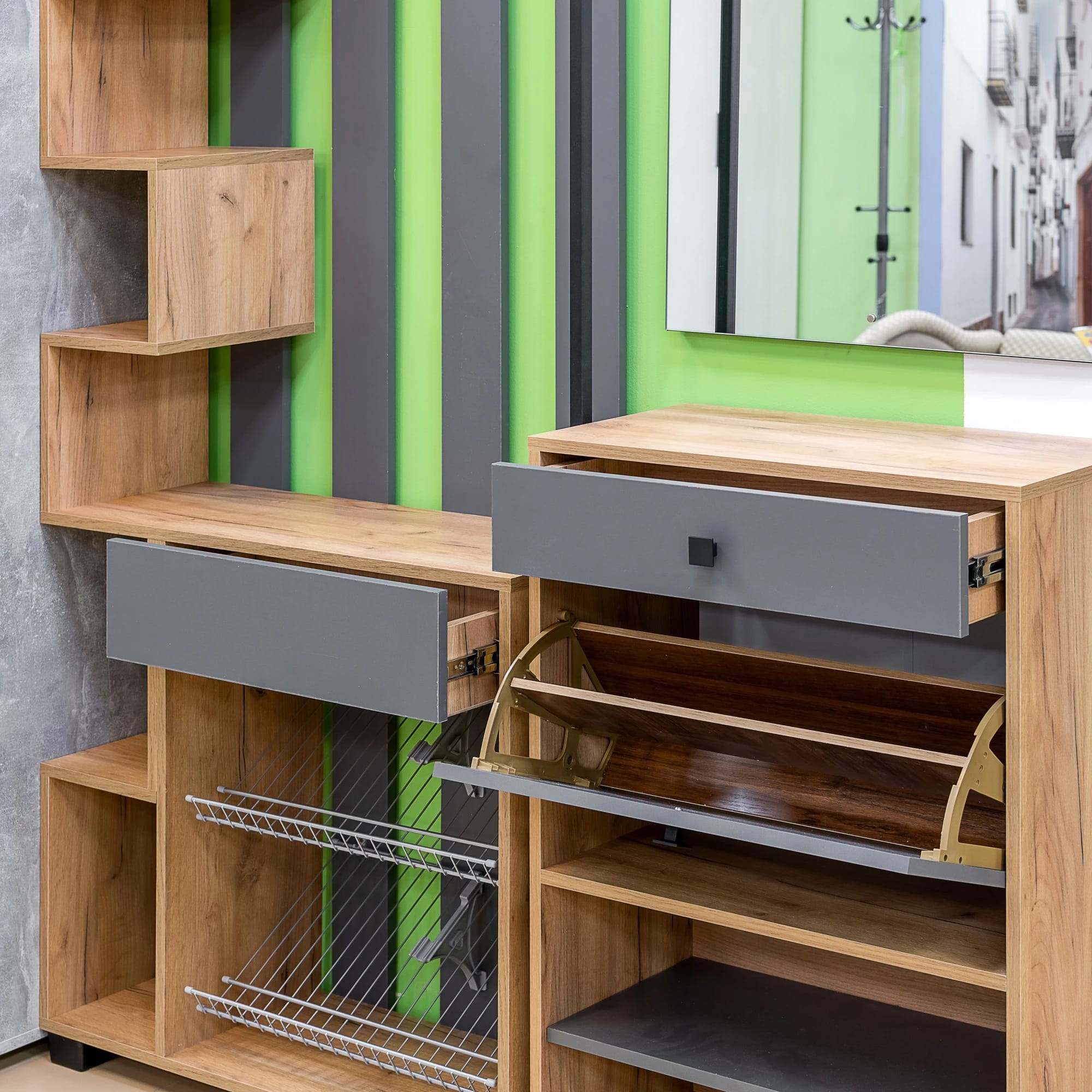 МИНИ (Дуб золотой крафт/серый графит) - фото 6