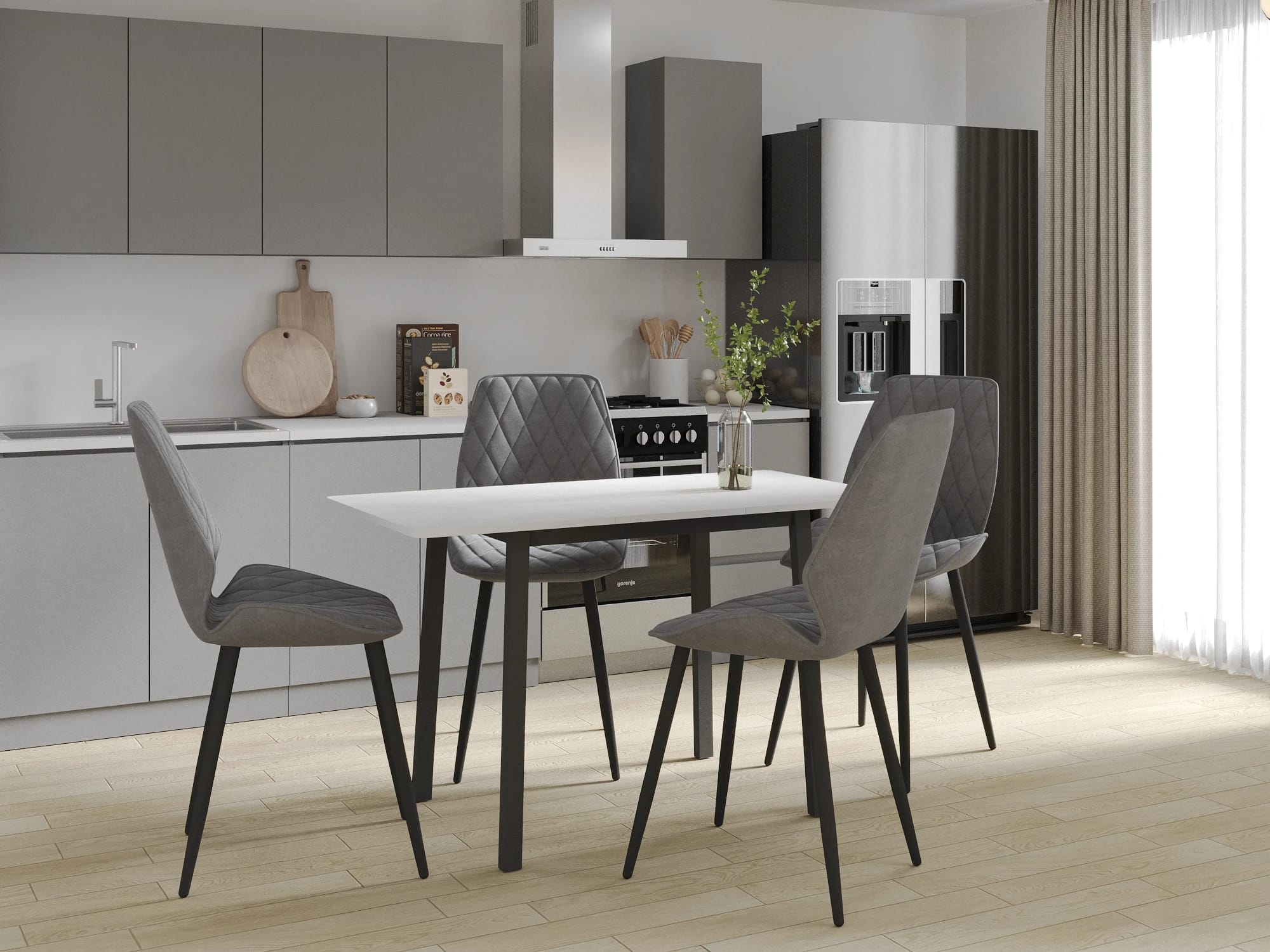 ГРАНТ (цвет ЧЕРНЫЙ, сиденье ткань БЭСТ Серый) - фото 4