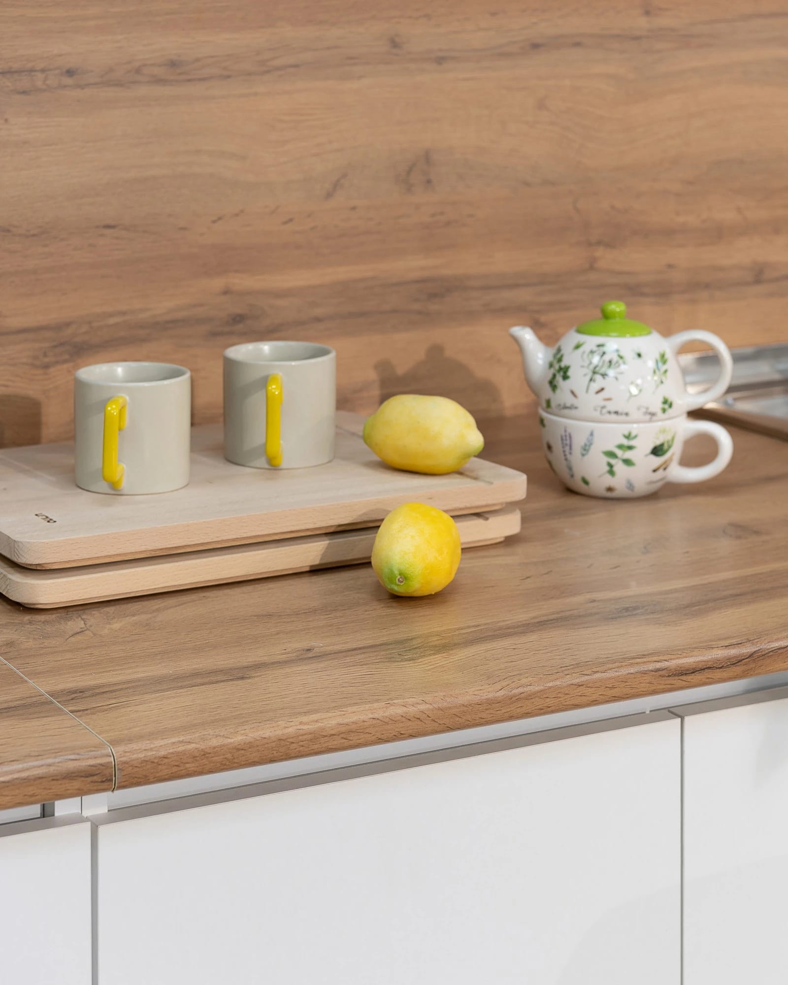 МОРИ (белый/столешница дуб вотан (800мм+400мм)) - фото 3