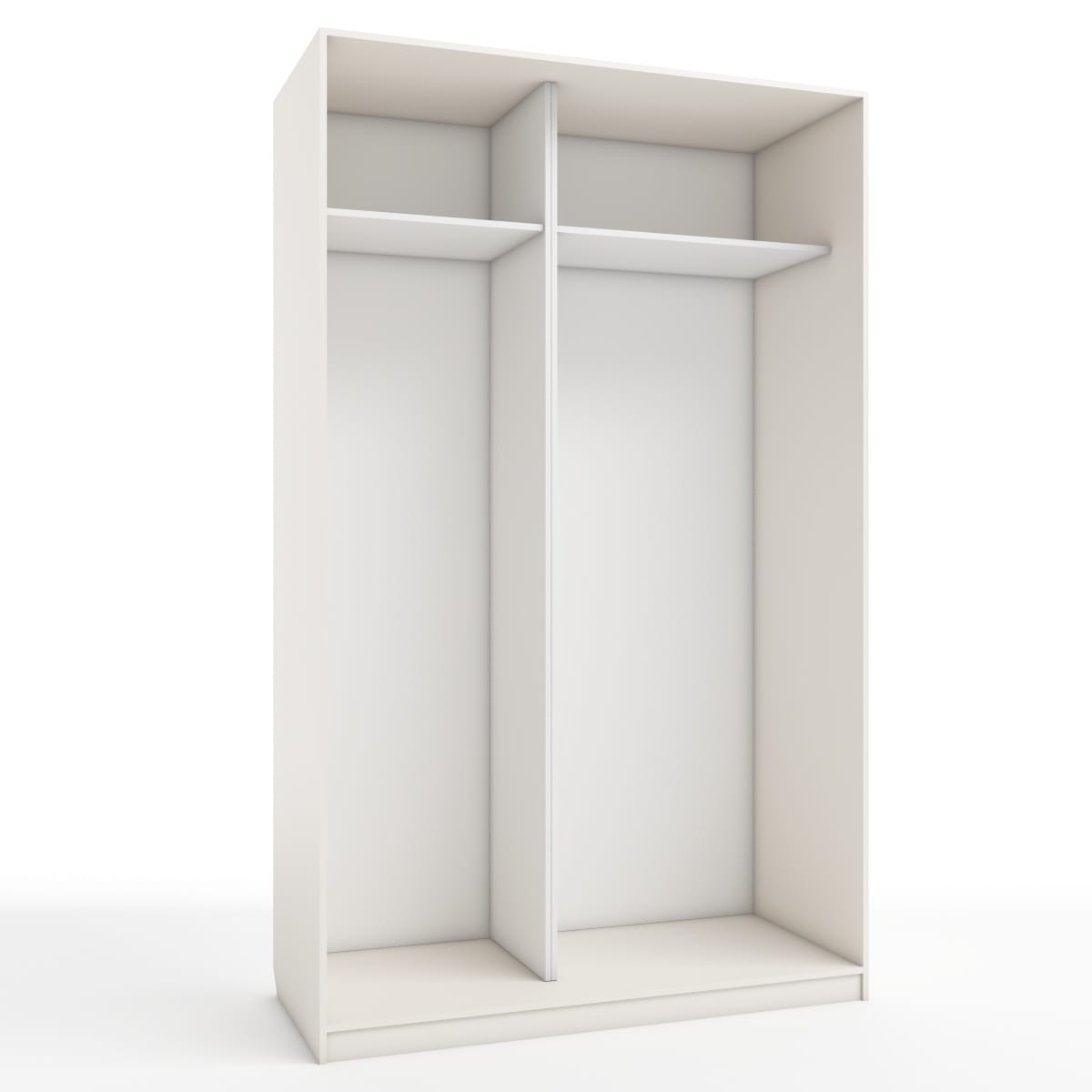 КОРПУС ШКАФА 1400*600*2300 ММ С АНТРЕСОЛЬНЫМИ ПОЛКАМИ (Корпус: ТЭФФИ, Наполнение: БЕЛЫЙ шагрень) - фото 1