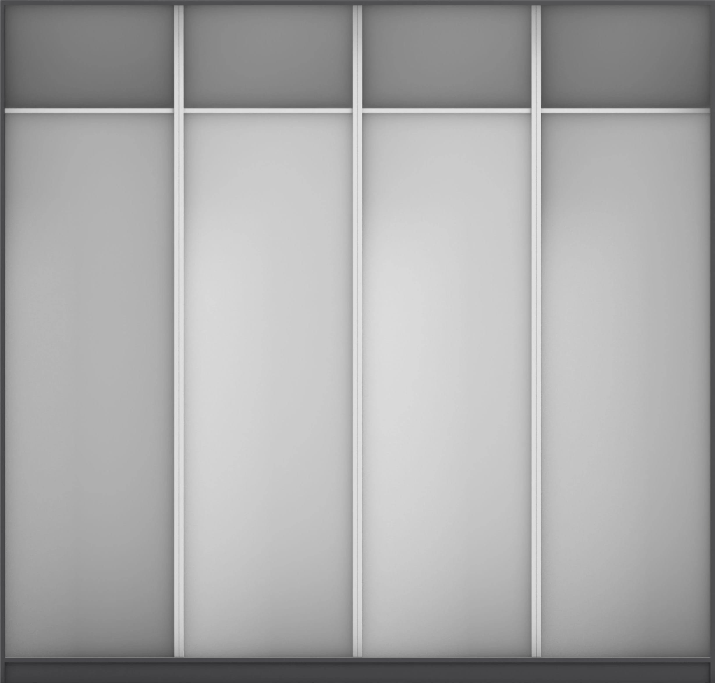 КОРПУС ШКАФА 2400*600*2300 ММ С АНТРЕСОЛЬНЫМИ ПОЛКАМИ (Корпус: ГРАФИТ, Наполнение: БЕЛЫЙ легкий шелк) - фото 3