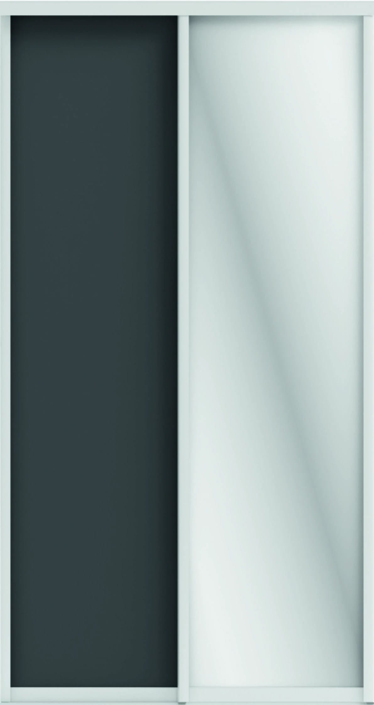 ОРИОН (ЗЕРКАЛО/ЛДСП) (графит/профиль С хром) - фото 2