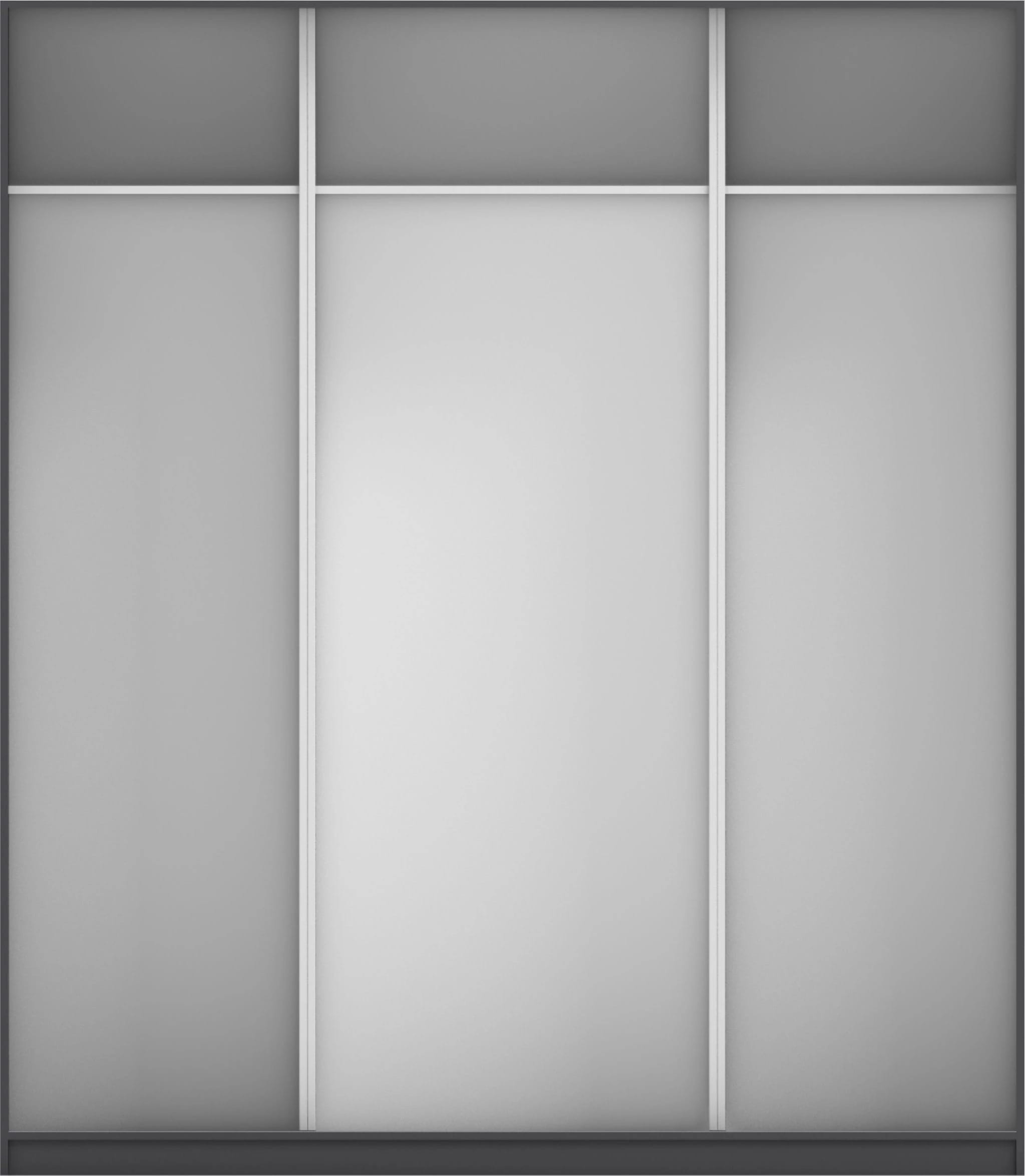 КОРПУС ШКАФА 2000*600*2300 ММ С АНТРЕСОЛЬНЫМИ ПОЛКАМИ (Корпус: ГРАФИТ, Наполнение: БЕЛЫЙ шагрень) - фото 3