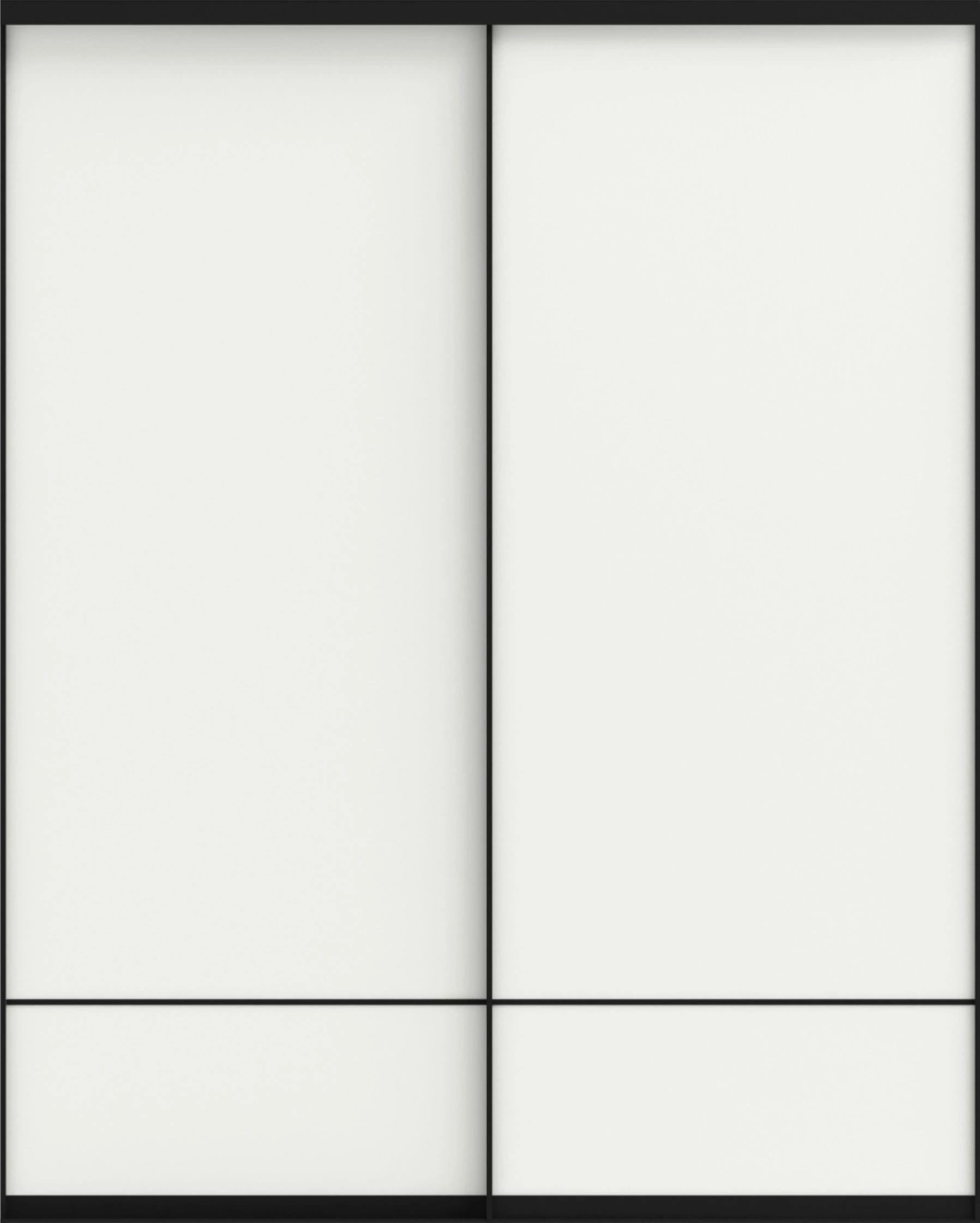 СЛИМ (SLIM) (ЛДСП) (белый матовый/профиль черный Slim) - фото 1