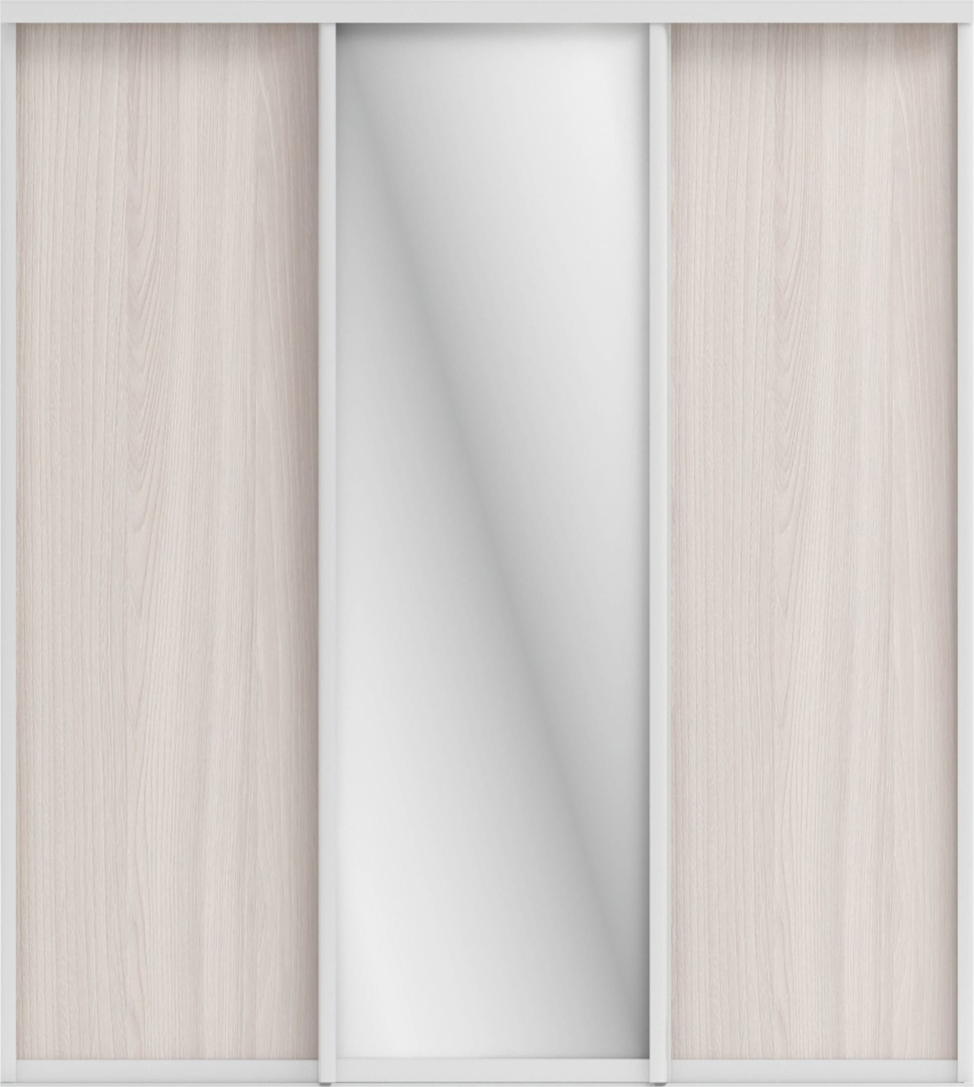 ОРИОН (ЗЕРКАЛО/ЛДСП) (ясень светлый/профиль С хром) - фото 1