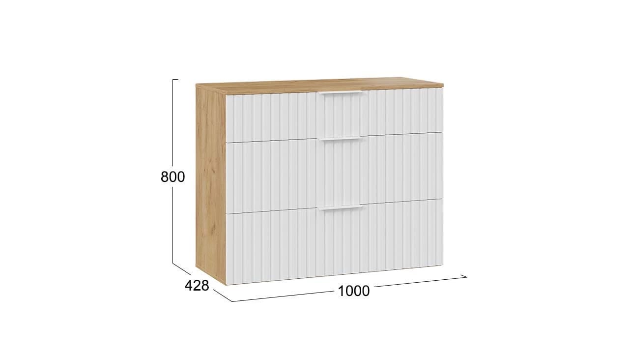 ХИЛТОН (Дуб Крафт Золотой/Белый матовый) - фото 3