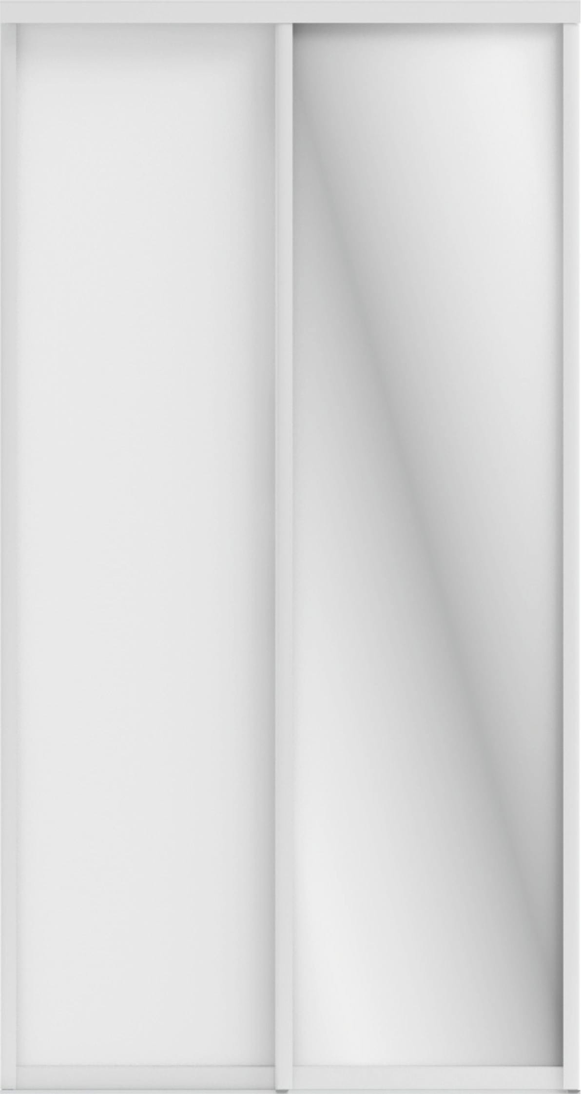 ОРИОН (ЗЕРКАЛО/ЛДСП) (белый шагрень/профиль С хром) - фото 1