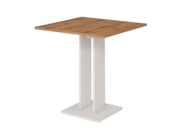 СТОЛ ОБЕДЕННЫЙ СТ135.0 (650*650*770) (ЛДСП Дуб Вотан/ЛДСП Белый Бриллиант (0157/0156)) - фото 1