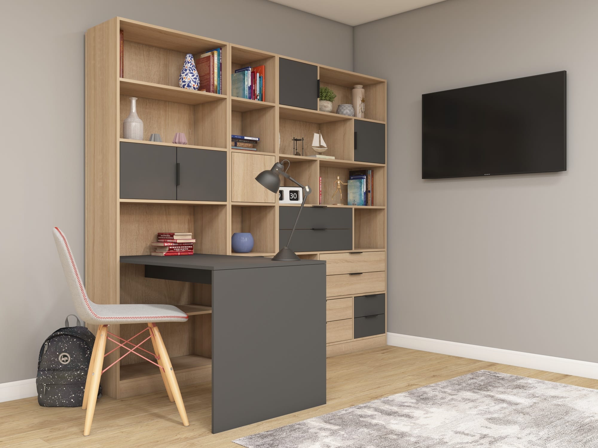 СМАРТ (дуб сонома/ручка АЛДИ СА-1, 128 мм, цвет черный) - фото 3