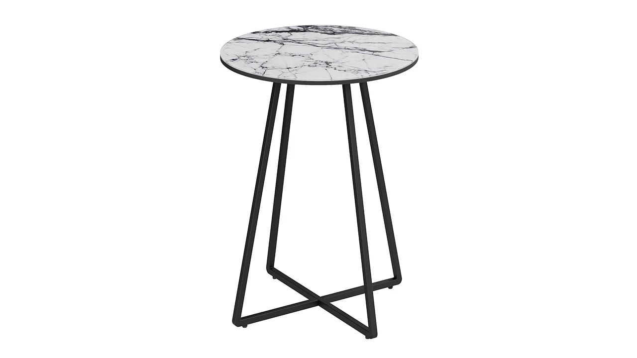 ДП 1-04-15 (черный/стекло мрамор белый) - фото 3