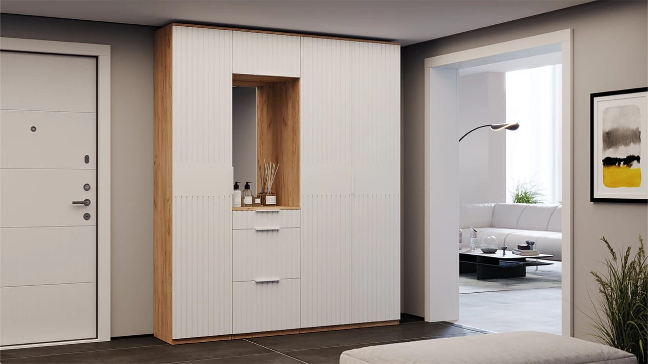 ХИЛТОН (Дуб Крафт золотой/Белый матовый) - фото 5