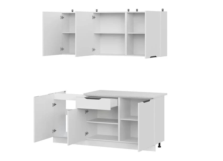 КАЙЛИ (белый/белый/столешница 26 мм ( 0.6м+0.6м), антарес) - фото 3