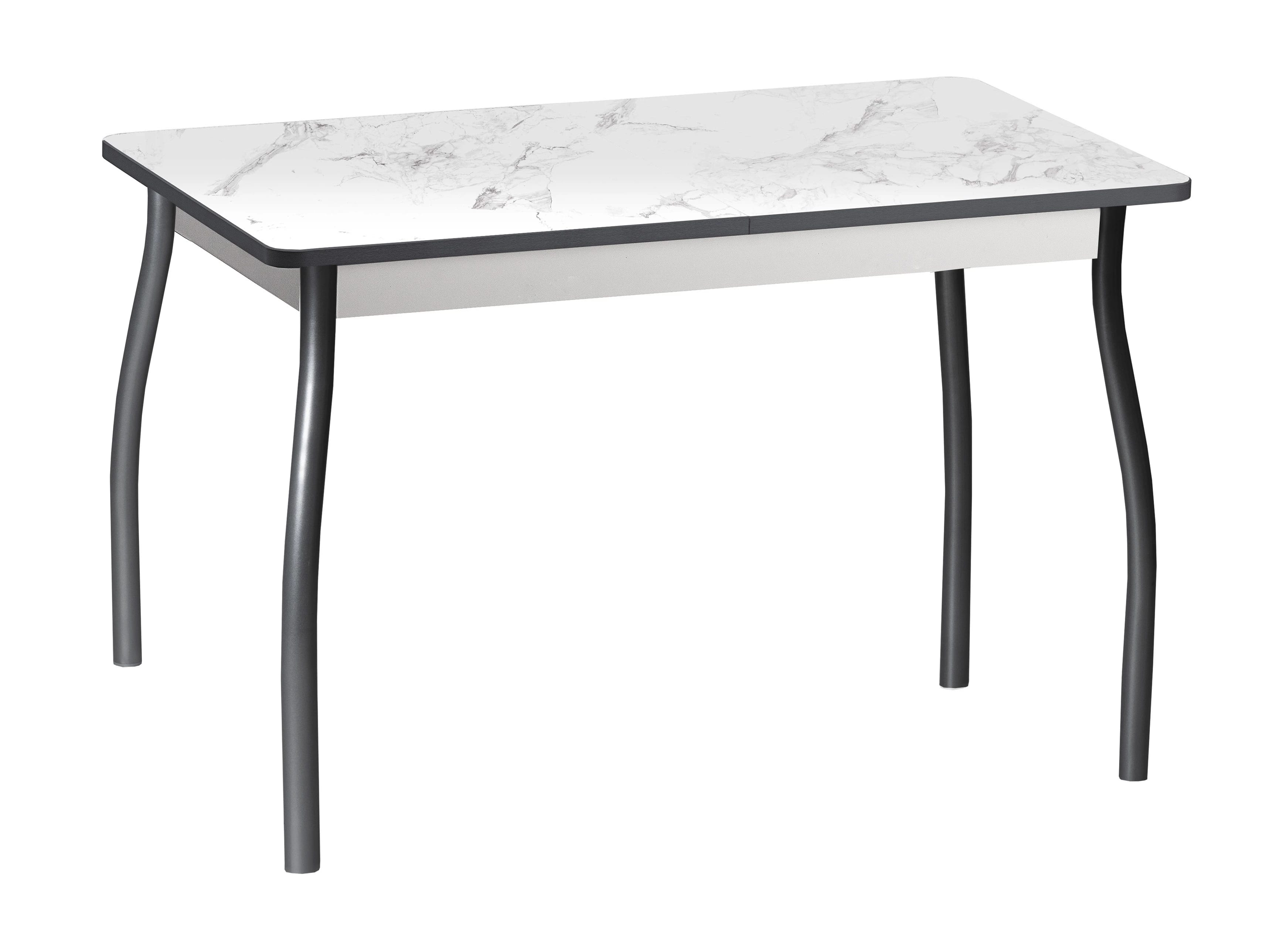ОРИОН.4 (столешница: Пластик Мрамор белый/каркас: алюминий (светло-серый)) - фото 1