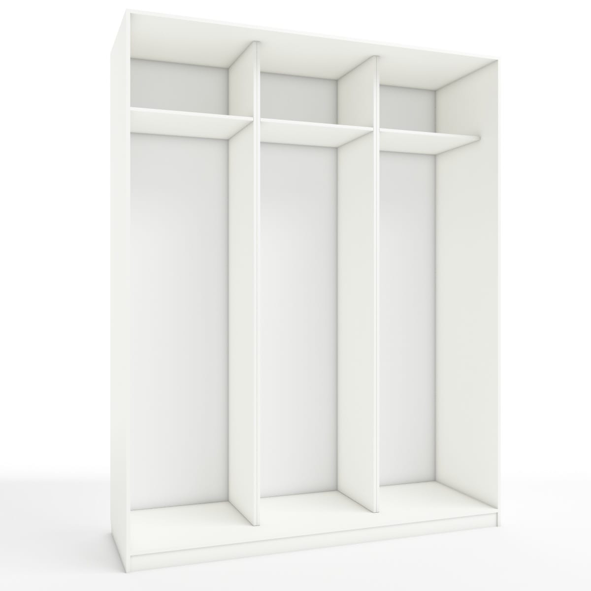 КОРПУС ШКАФА 1800*600*2300 ММ С АНТРЕСОЛЬНЫМИ ПОЛКАМИ (Корпус: БЕЛЫЙ шагрень, Наполнение: БЕЛЫЙ шагрень) - фото 1