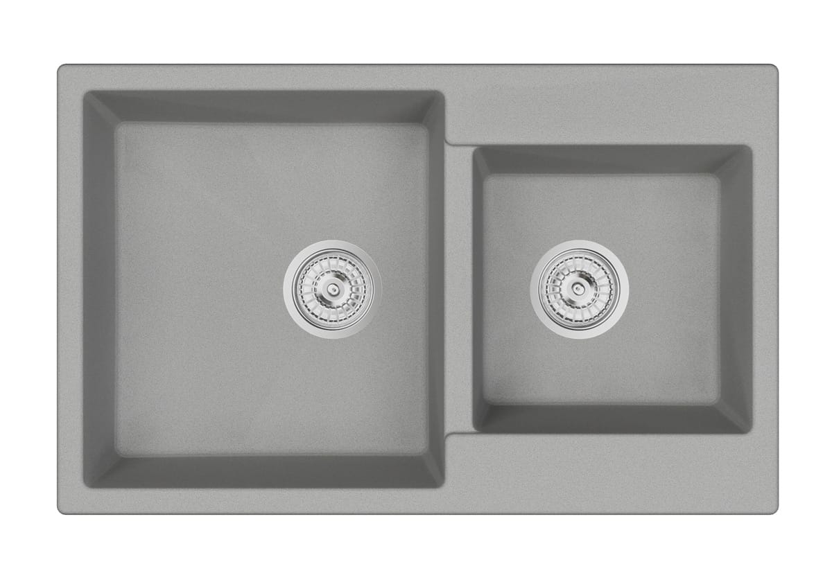 EMAR ГРАНИТ EMQ-2800.Q МОЙКА ВРЕЗНАЯ ДВЕ ЧАШИ 800*500 (барит) - фото 1