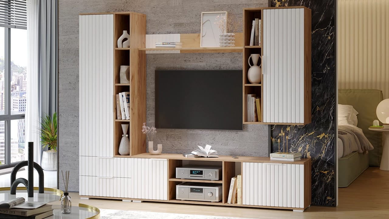 ХИЛТОН (Дуб крафт золотой/Белый матовый) - фото 5