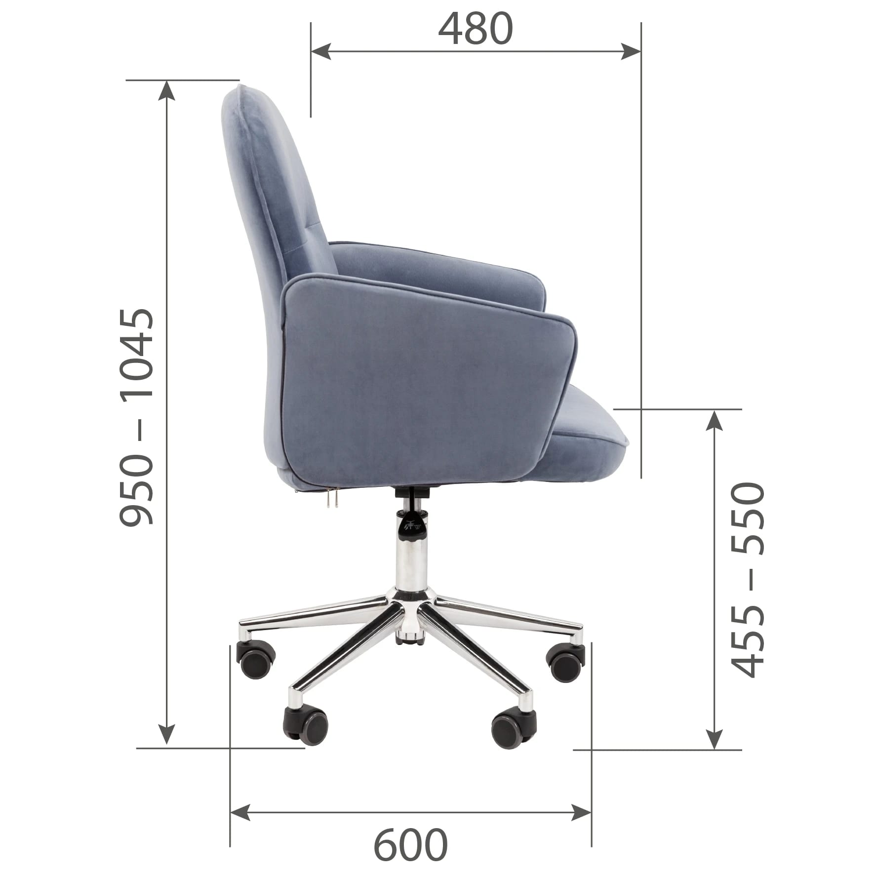 CHAIRMAN HOME 130 (ткань Т-71 голубой) - фото 6