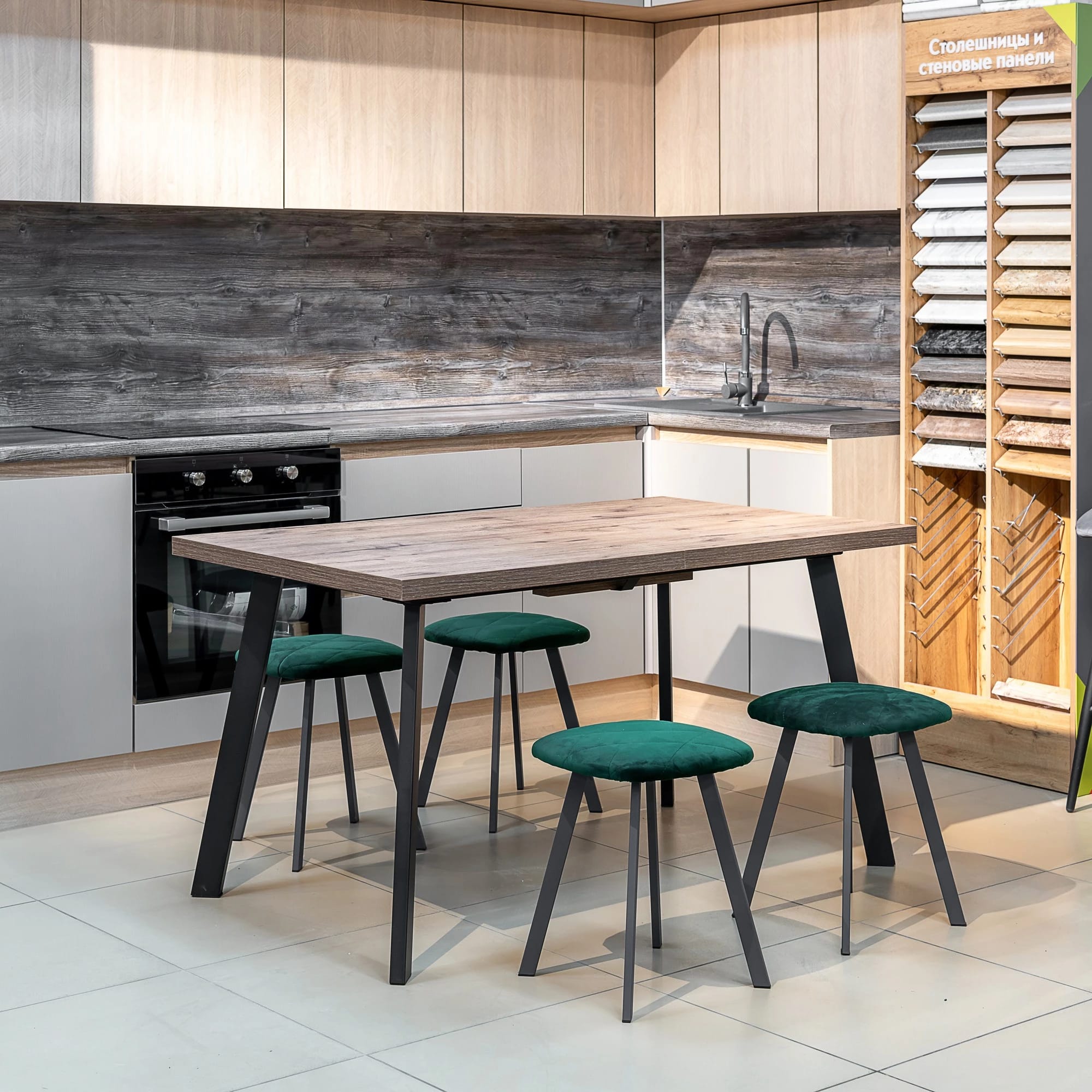 БЕРНАР (БОРГ)-140 (Дуб веллингтон/Чёрный) - фото 6