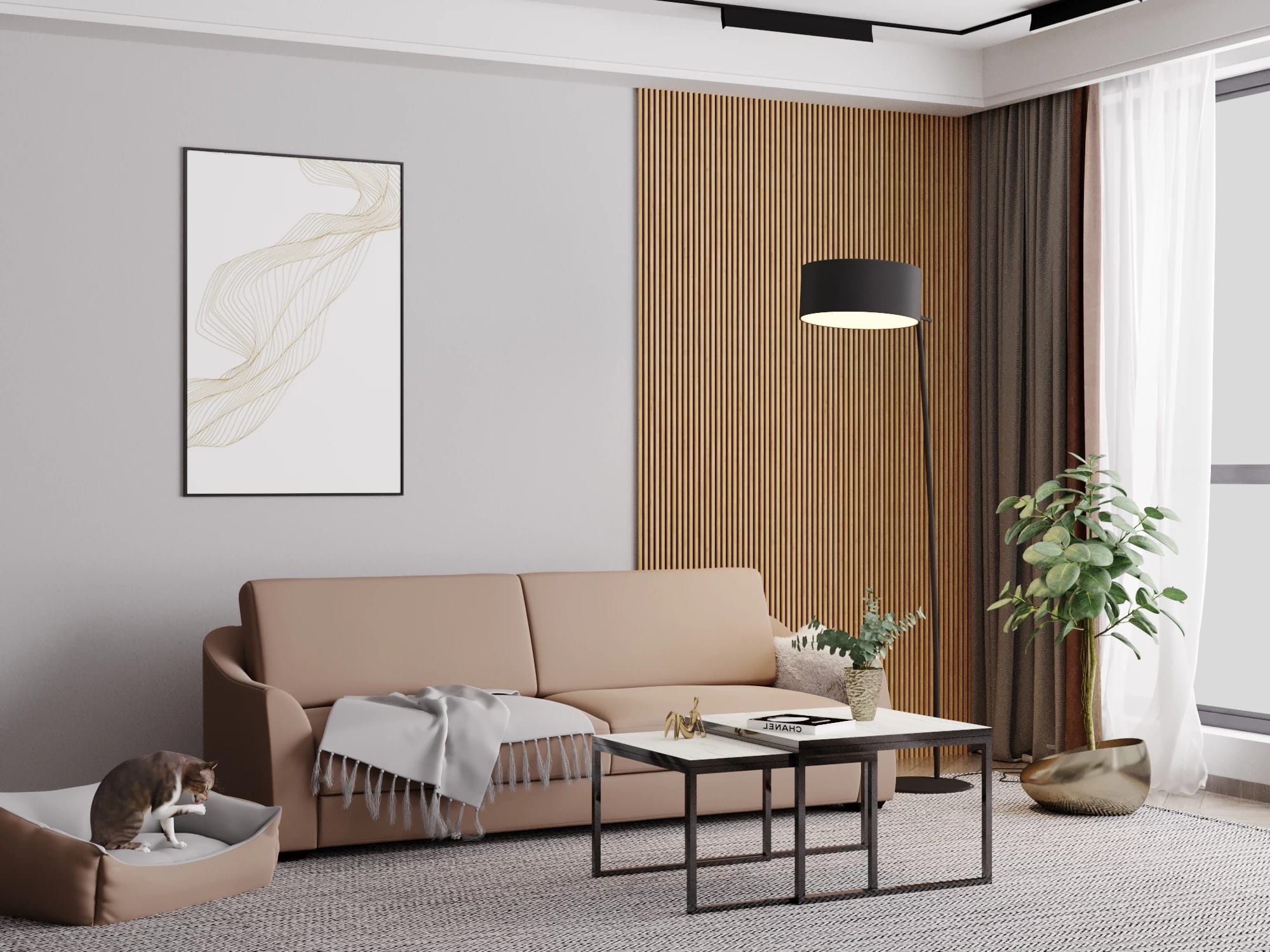 ТЕТРИС (ЛДСП/МЕТАЛЛ Черный/ЛДСП Дуб крафт белый (0001/0159)) - фото 3