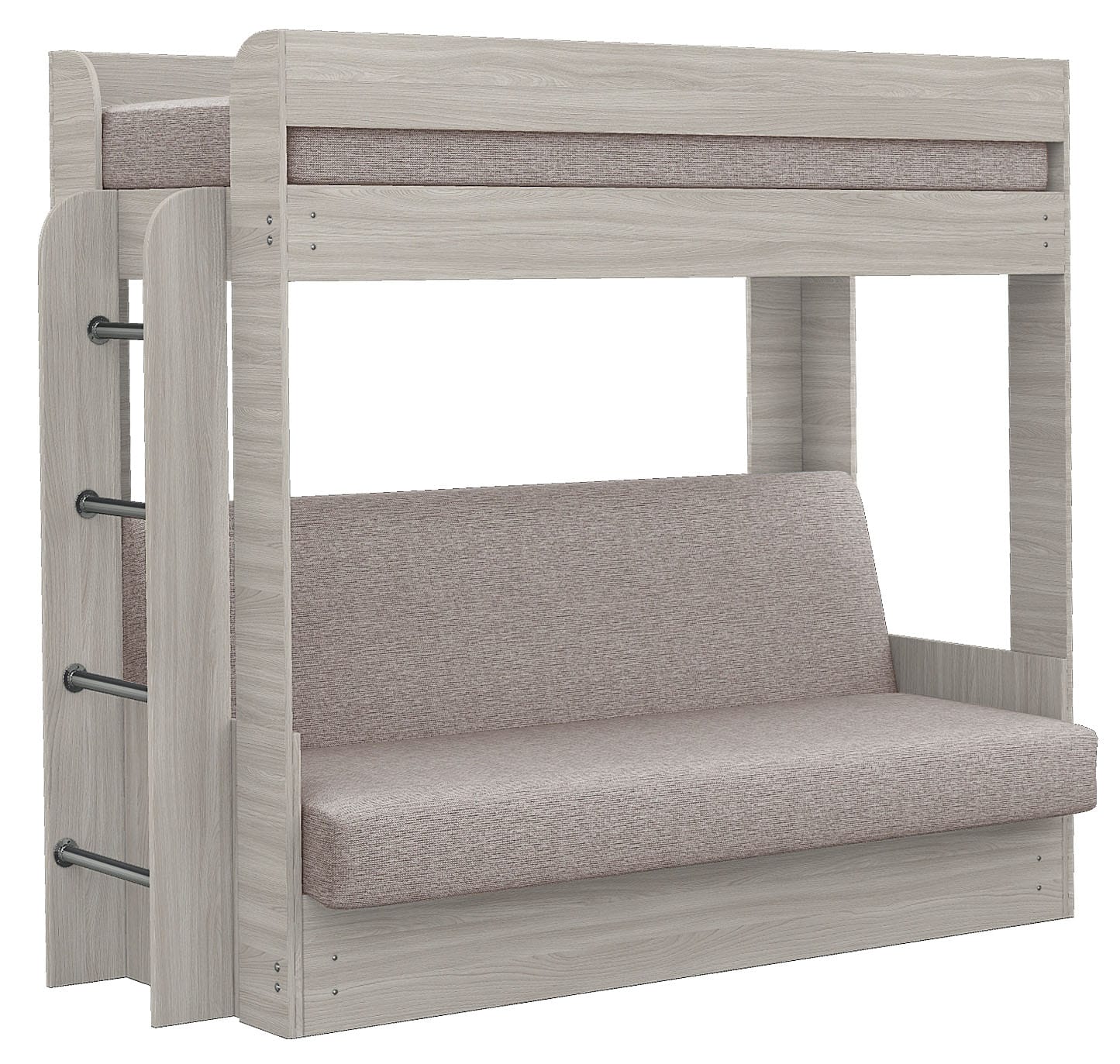 ДИВАН-КРОВАТЬ 2-Х ЯРУСНАЯ (1160*1860/790*1890) С ВЕРХНИМ МАТРАЦЕМ (NEW) (Модерно 11/Ясень светлый) - фото 1