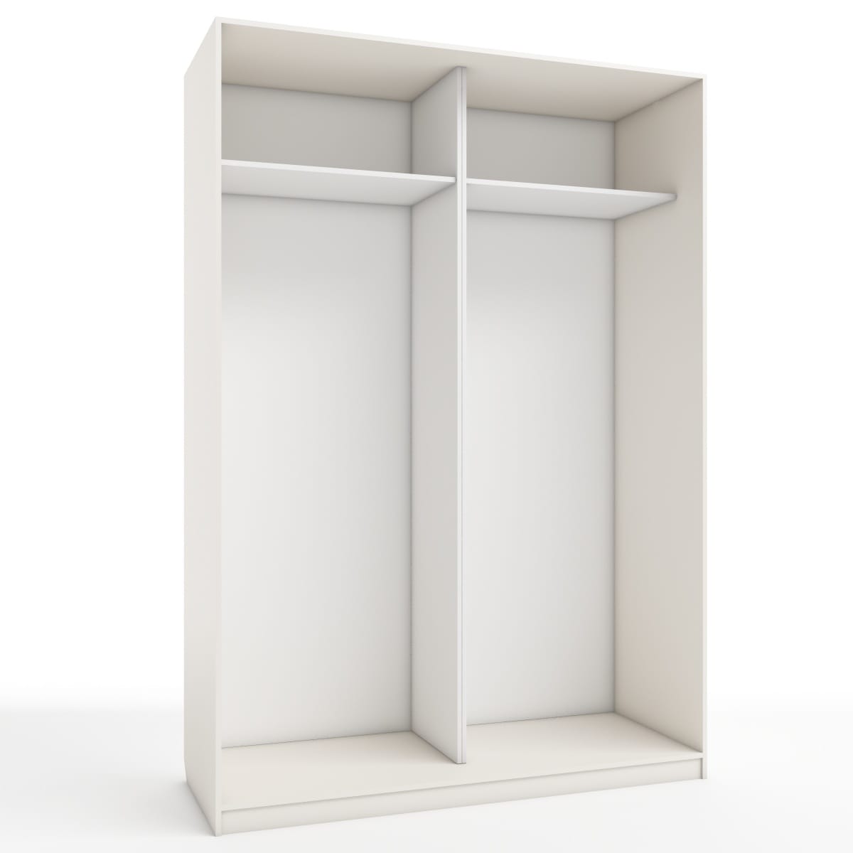 КОРПУС ШКАФА 1600*600*2300 ММ С АНТРЕСОЛЬНЫМИ ПОЛКАМИ (Корпус: ТЭФФИ, Наполнение: БЕЛЫЙ шагрень) - фото 1