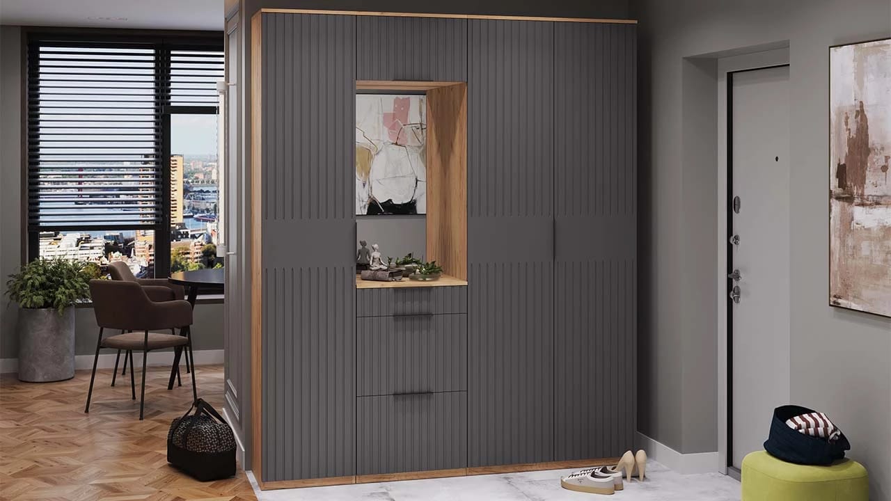 ХИЛТОН (Дуб Крафт золотой/Графит матовый) - фото 5