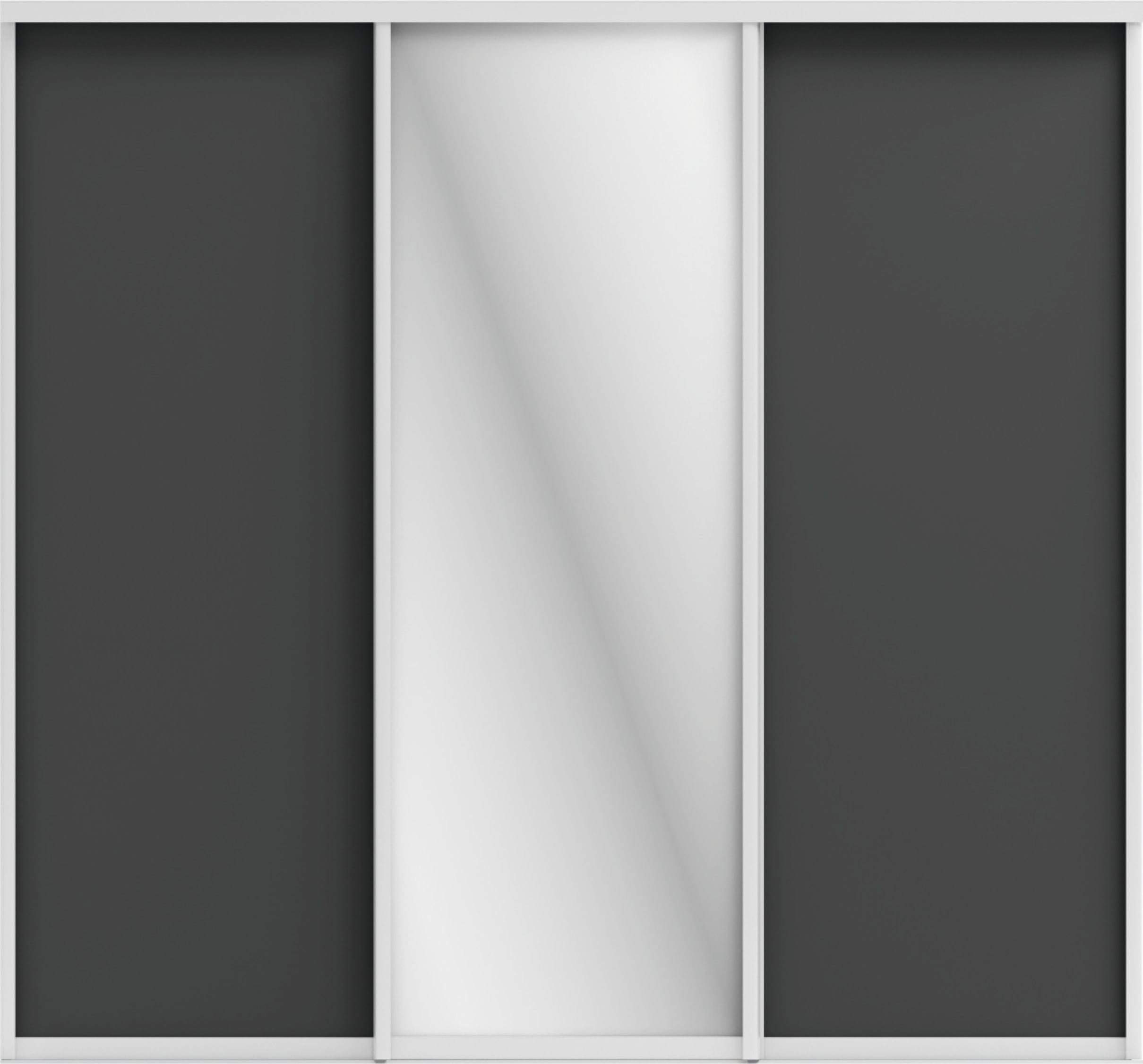 ОРИОН (ЗЕРКАЛО/ЛДСП) (графит/профиль С хром) - фото 1