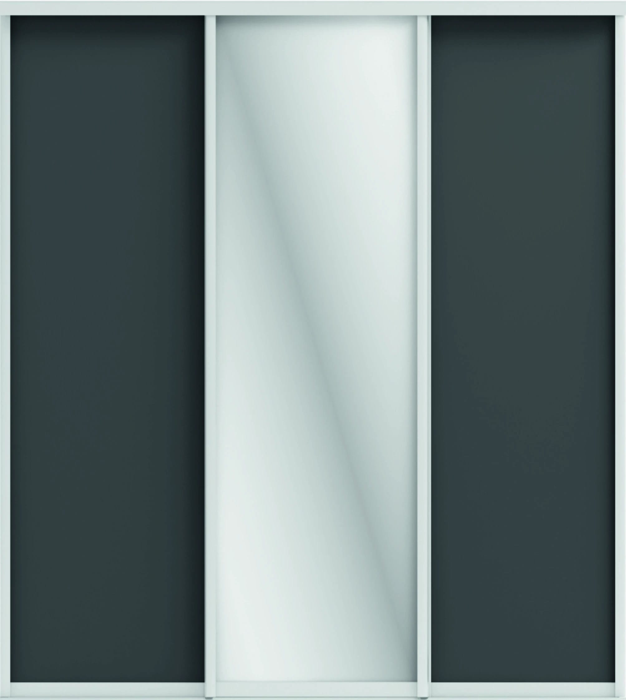 ОРИОН (ЗЕРКАЛО/ЛДСП) (графит/профиль С хром) - фото 2