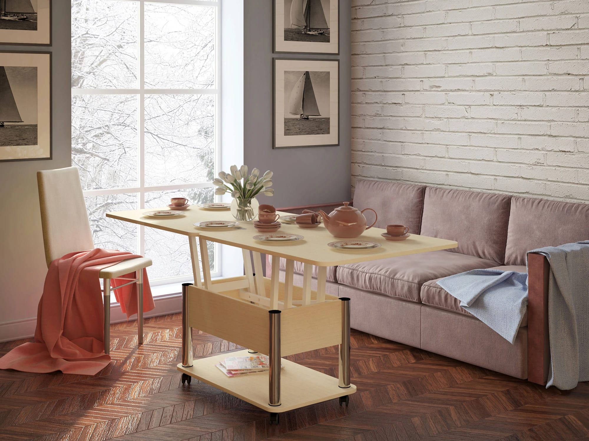 ДЕБЮТ 3 (светлый венге/ножки хром) - фото 4