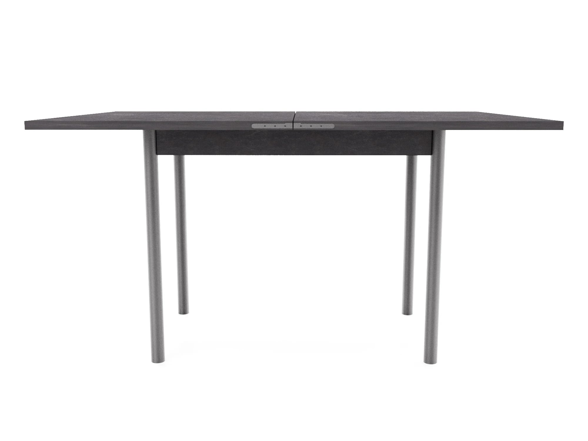 СТОЛ ОБЕДЕННЫЙ РАСКЛАДНОЙ НА ЛОМБЕРНОЙ ПЕТЛЕ СТ22 ЛДСП 600(1200)*800*750 (Алюминий Хром/Ателье темный (0000/0199)) - фото 3