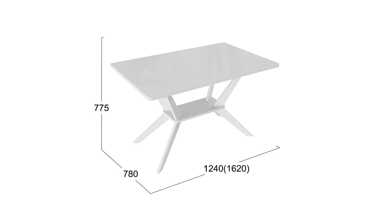 МУРАНО (белый/стекло белый глянец) - фото 3