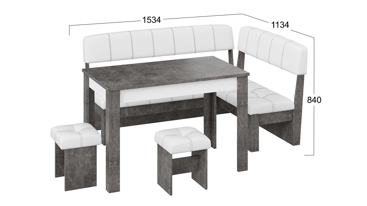 АЛЬФА (ателье темный/белый кожзам) - фото 3