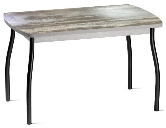 ГРАНД.4 (столешница: лофт/каркас:Черная матовая (№1, D38 волна) (муар)) - фото 1